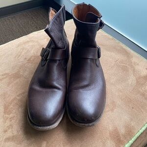 Frye Dark Brown Ankle Booties